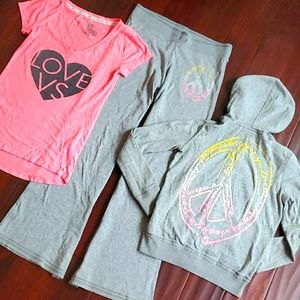 Victoria's Secret PINK S/M 3 pc sweatsuit set
